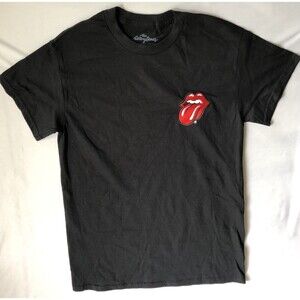 NWOT Rolling Stones T Shirt- Lips and Tongue Patch embroidered patch size SM